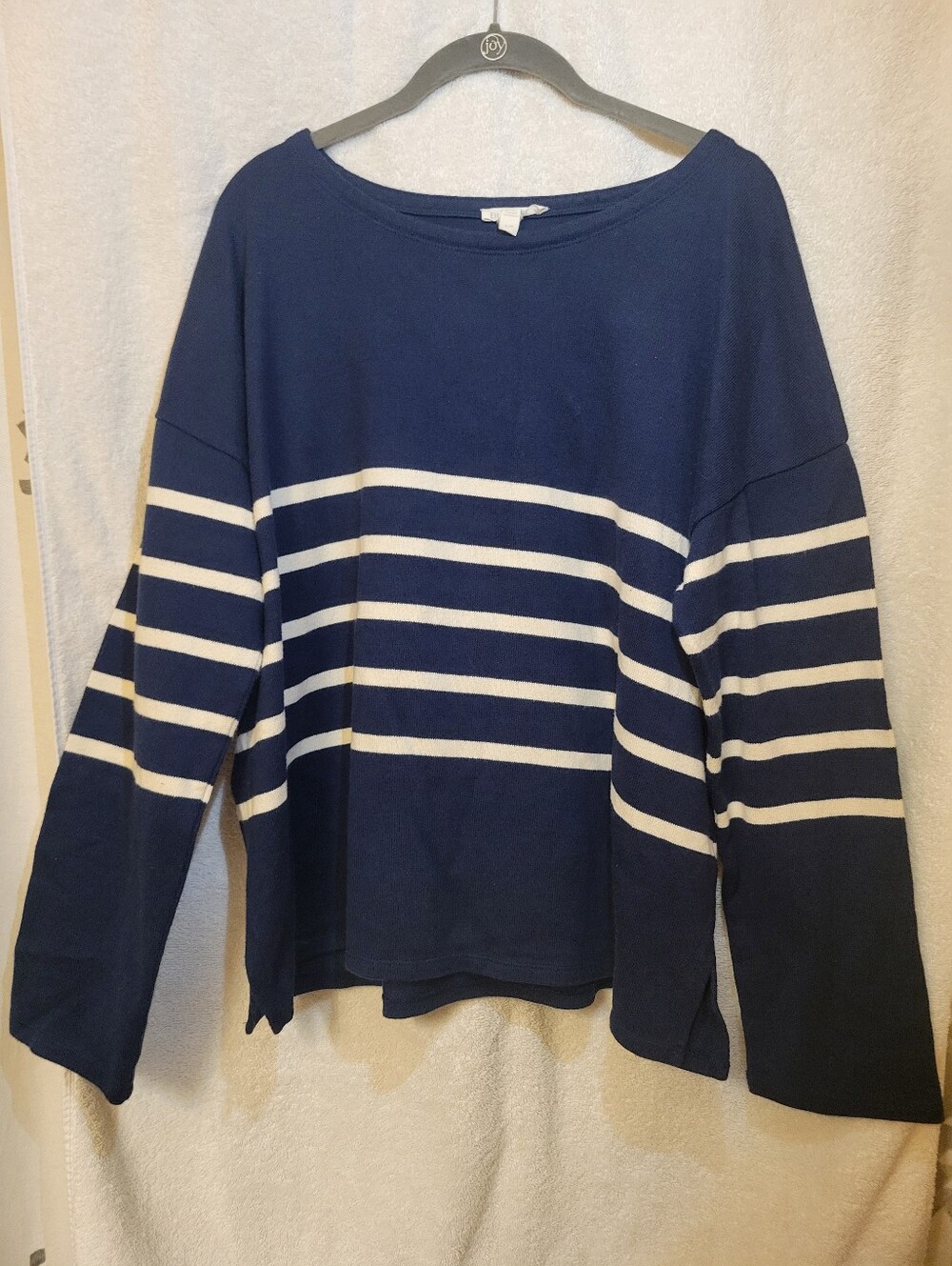 Navy and White Eileen Fisher Sweater